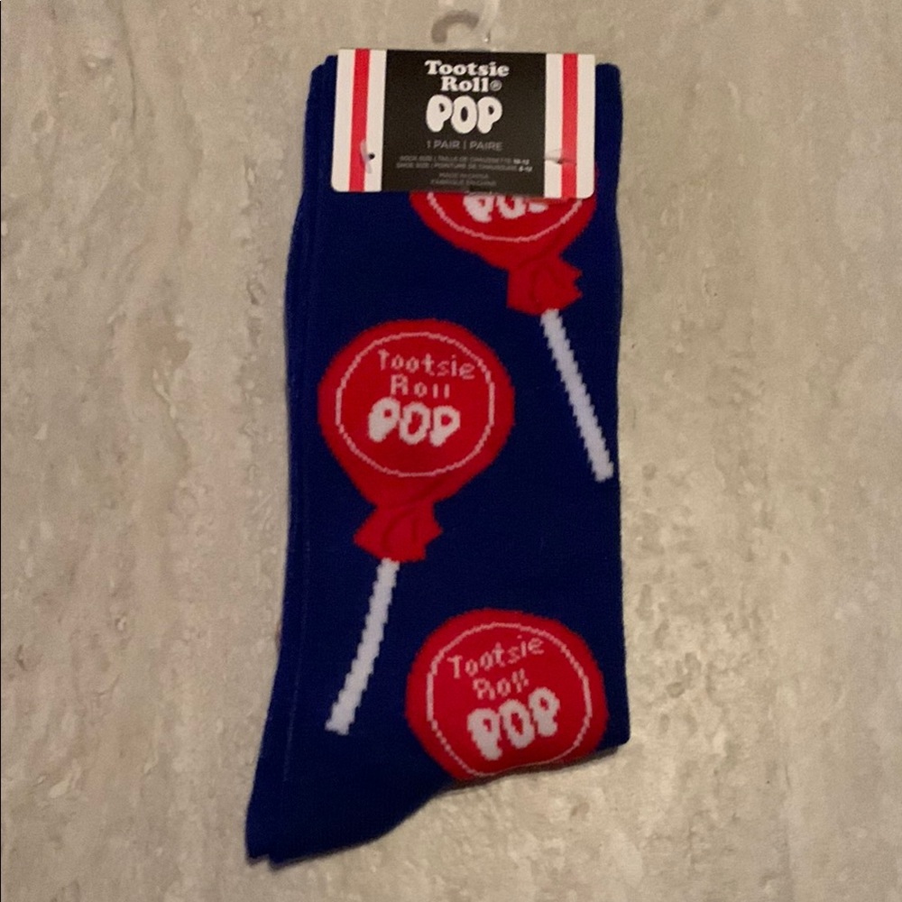 - Tootsie Roll Blue and Red socks